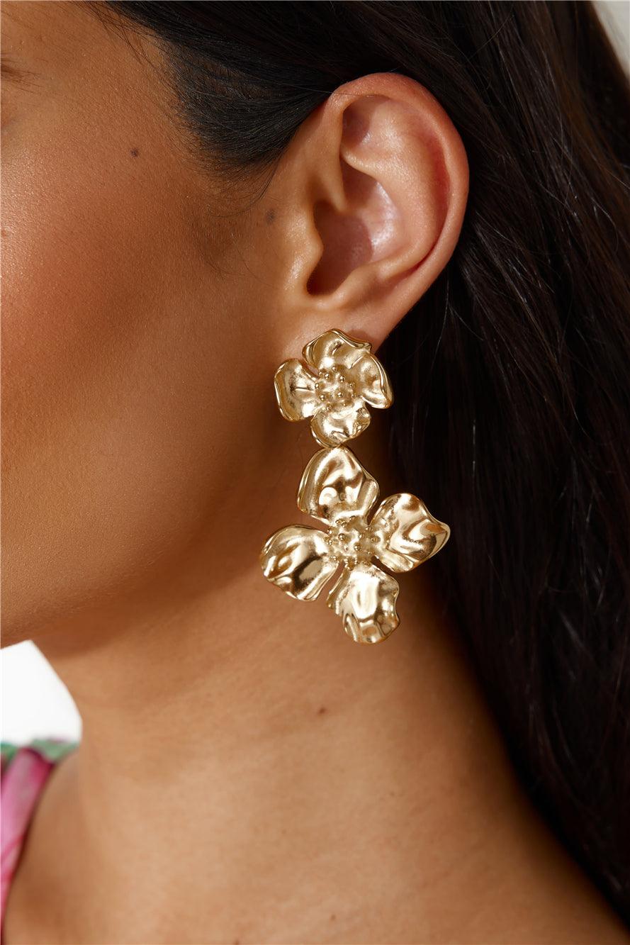 Pendientes chapados en oro de 18 quilates «From The Forest» Oro