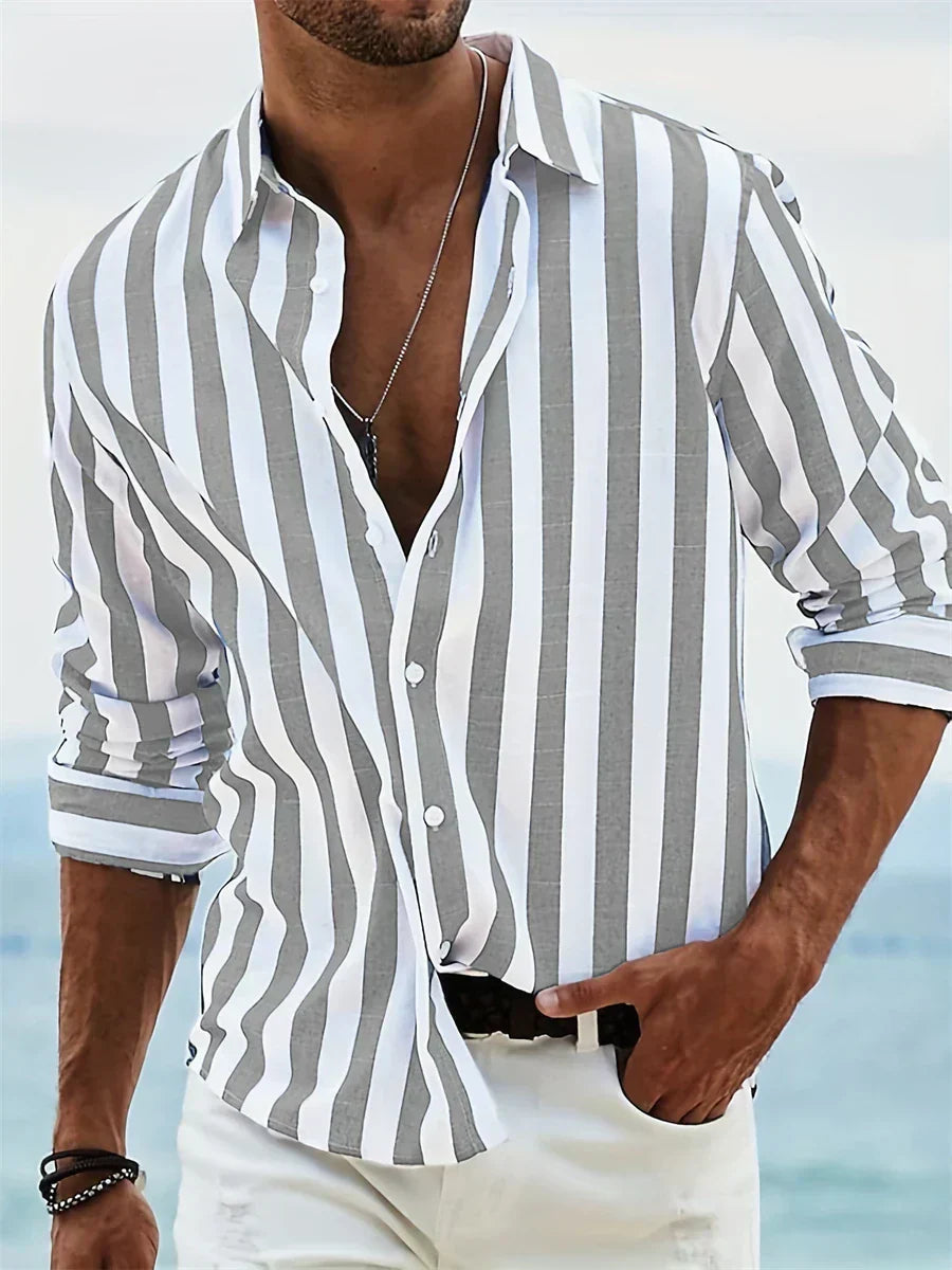 Martina Soler™ | Camisa de rayas ligera de verano