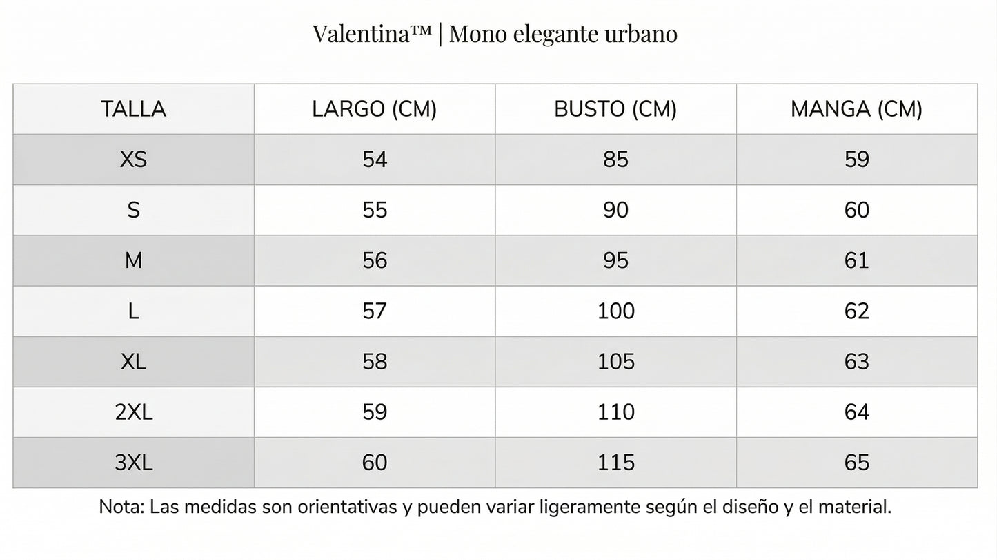 Valentina™ | Mono elegante urbano