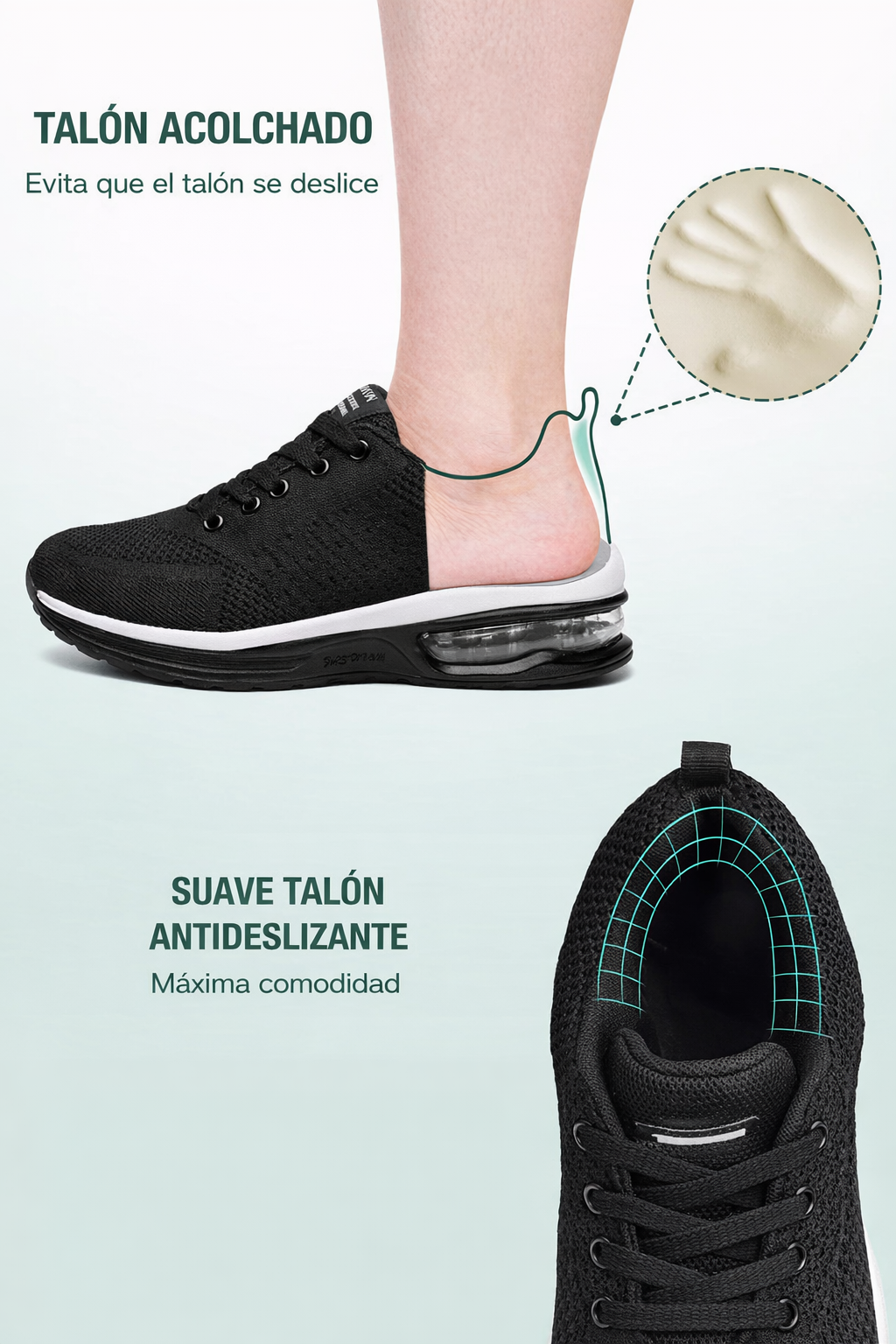 Zapatos ortopédicos AndarSano™ : Todo en negro