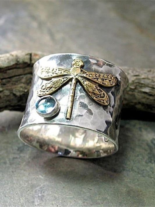 Anillo de insecto aguamarina