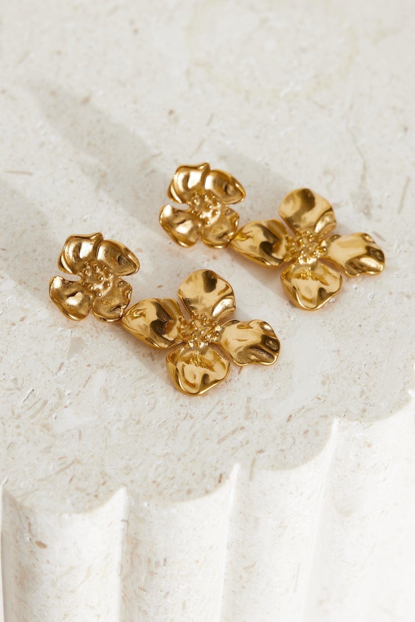 Pendientes chapados en oro de 18 quilates «From The Forest» Oro