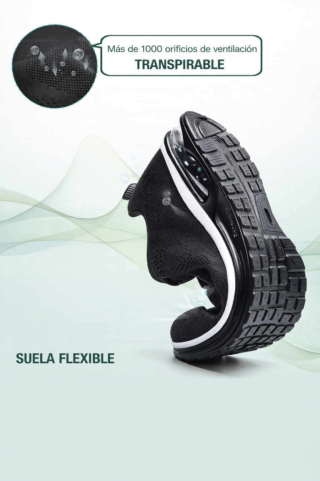 Zapatos ortopédicos AndarSano™ : Todo en negro