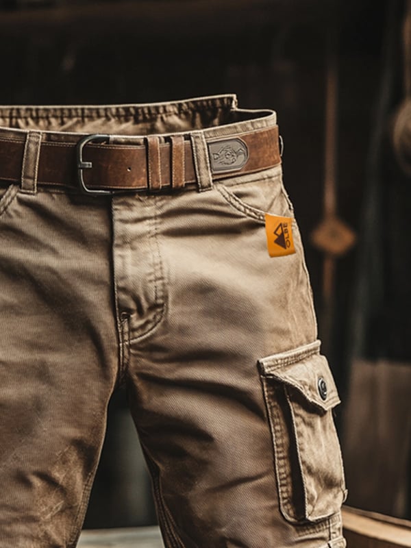 ROMAN | Pantalones cortos cargo de estilo retro con múltiples bolsillos