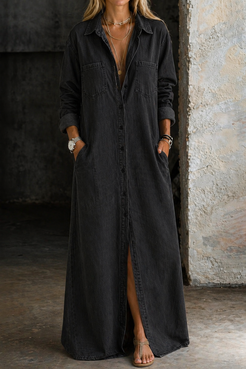 Andrea | Vestido vaquero abotonado