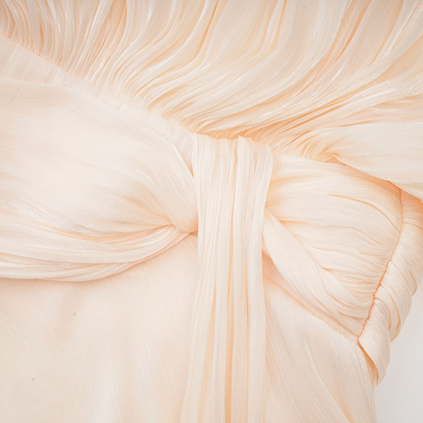 Mini vestido con volantes y pliegues neutro Eugénia