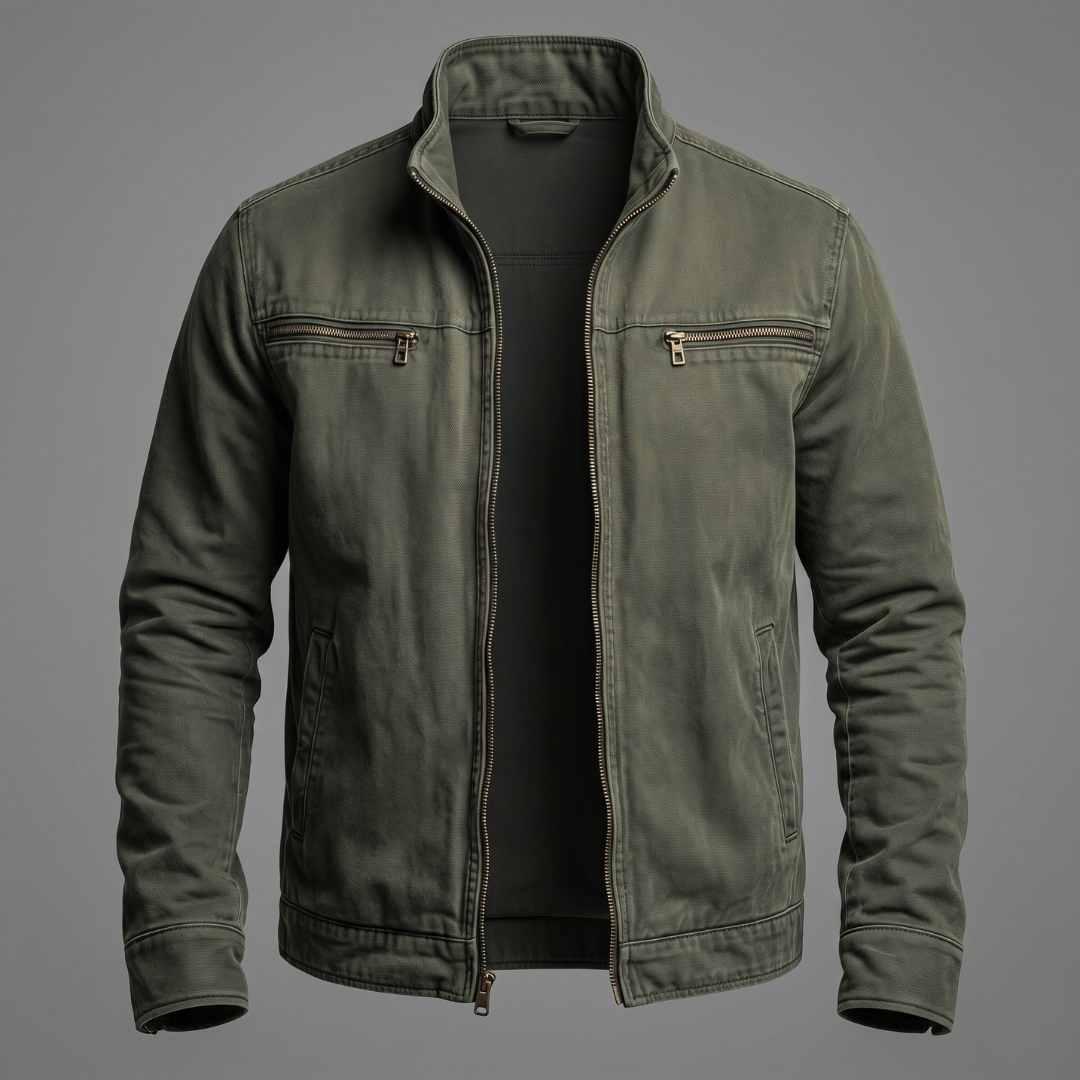 LOUIS™ | Chaqueta vintage de algodón con cremallera