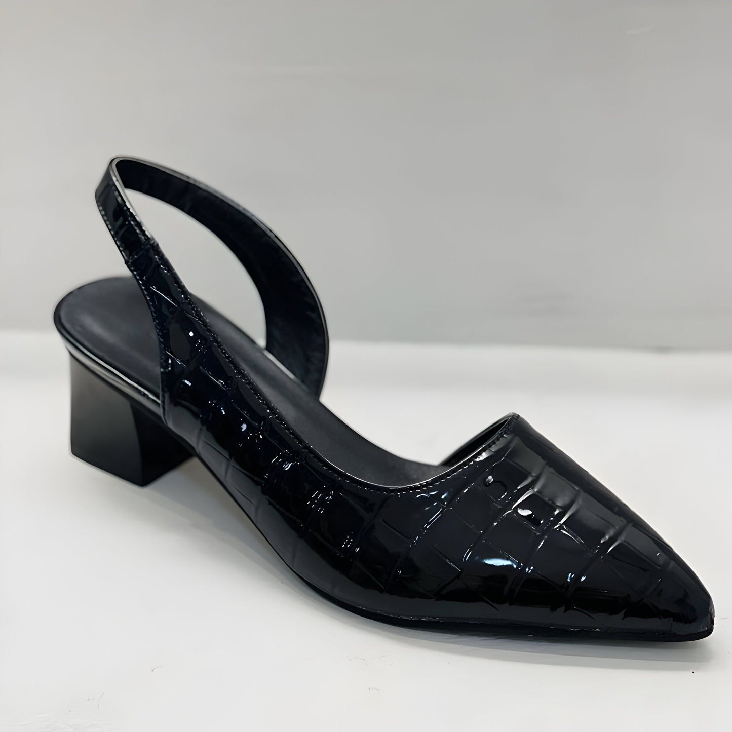 Liza | Zapato destalonado con tacón de bloque y soporte ergonómico