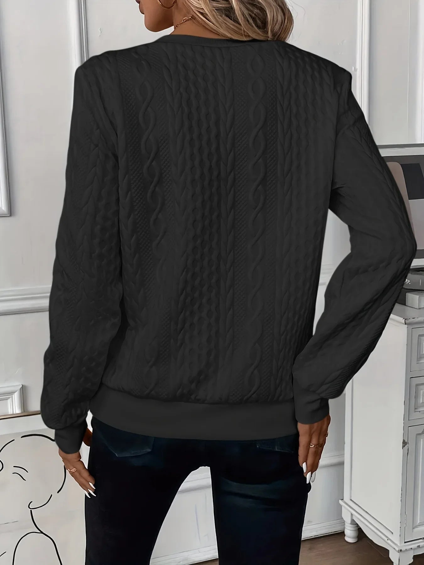 Sudadera con cremallera y textura: elegante y cómoda
