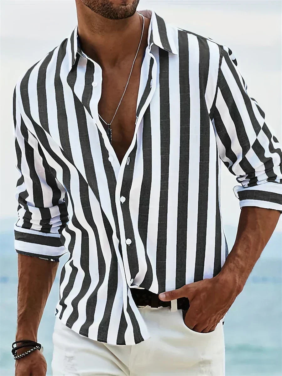 Martina Soler™ | Camisa de rayas ligera de verano