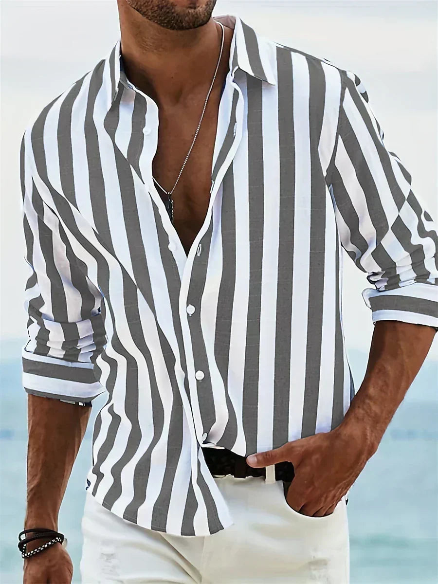 Martina Soler™ | Camisa de rayas ligera de verano