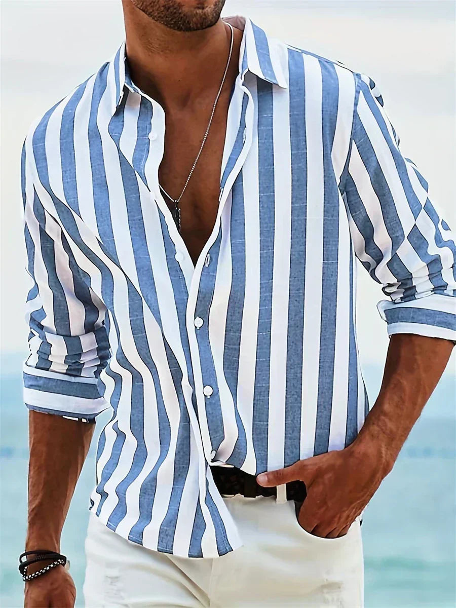 Martina Soler™ | Camisa de rayas ligera de verano