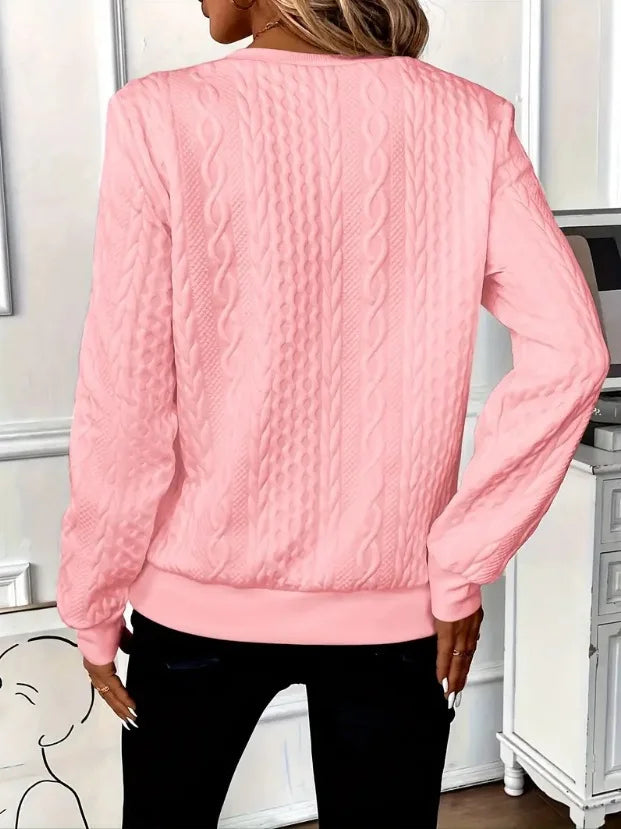 Sudadera con cremallera y textura: elegante y cómoda
