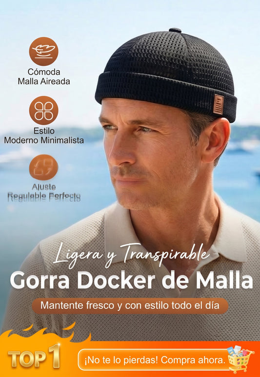 Gorra ligera de malla transpirable sin visera