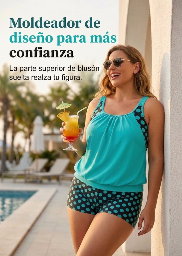 🏖️ Verano caluroso – 50 % DE DESCUENTO 👙 Conjunto de bikini de dos piezas para mujer con lunares