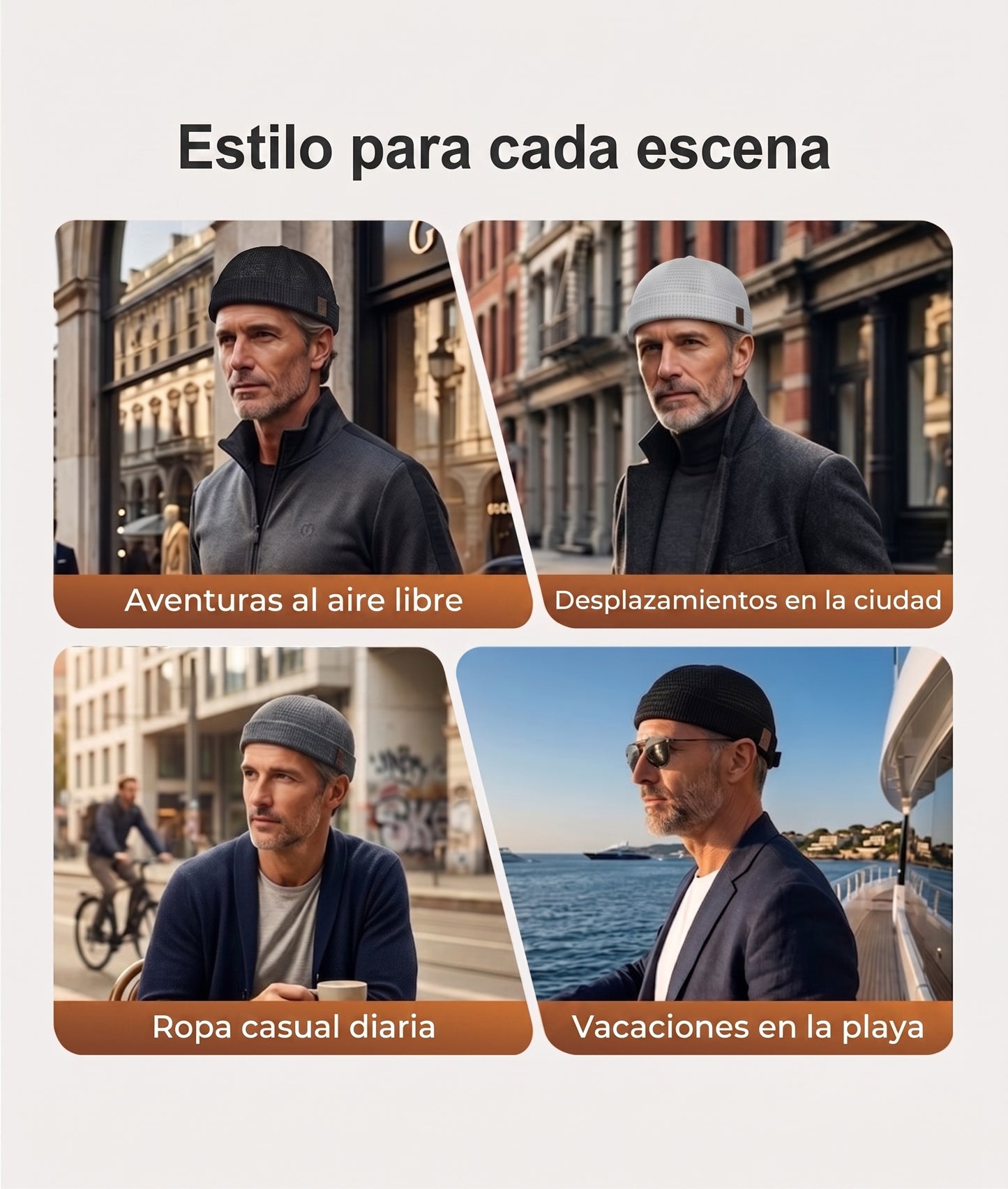Gorra ligera de malla transpirable sin visera