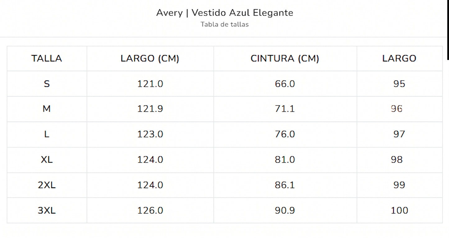 Avery | Vestido Azul Elegante