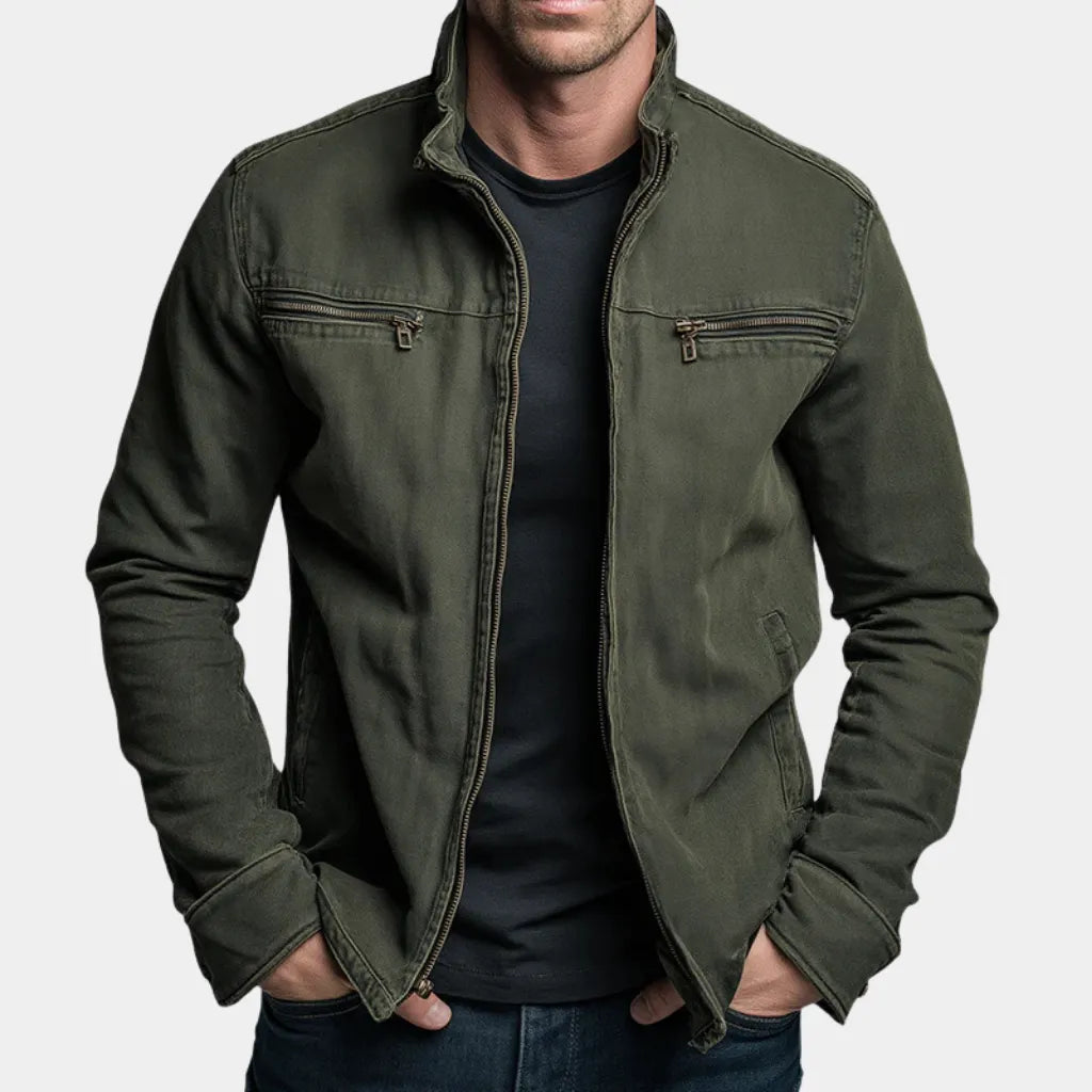 LOUIS™ | Chaqueta vintage de algodón con cremallera