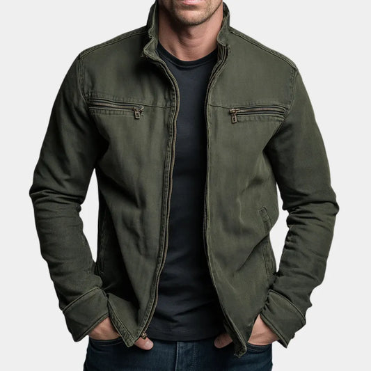 LOUIS™ | Chaqueta vintage de algodón con cremallera