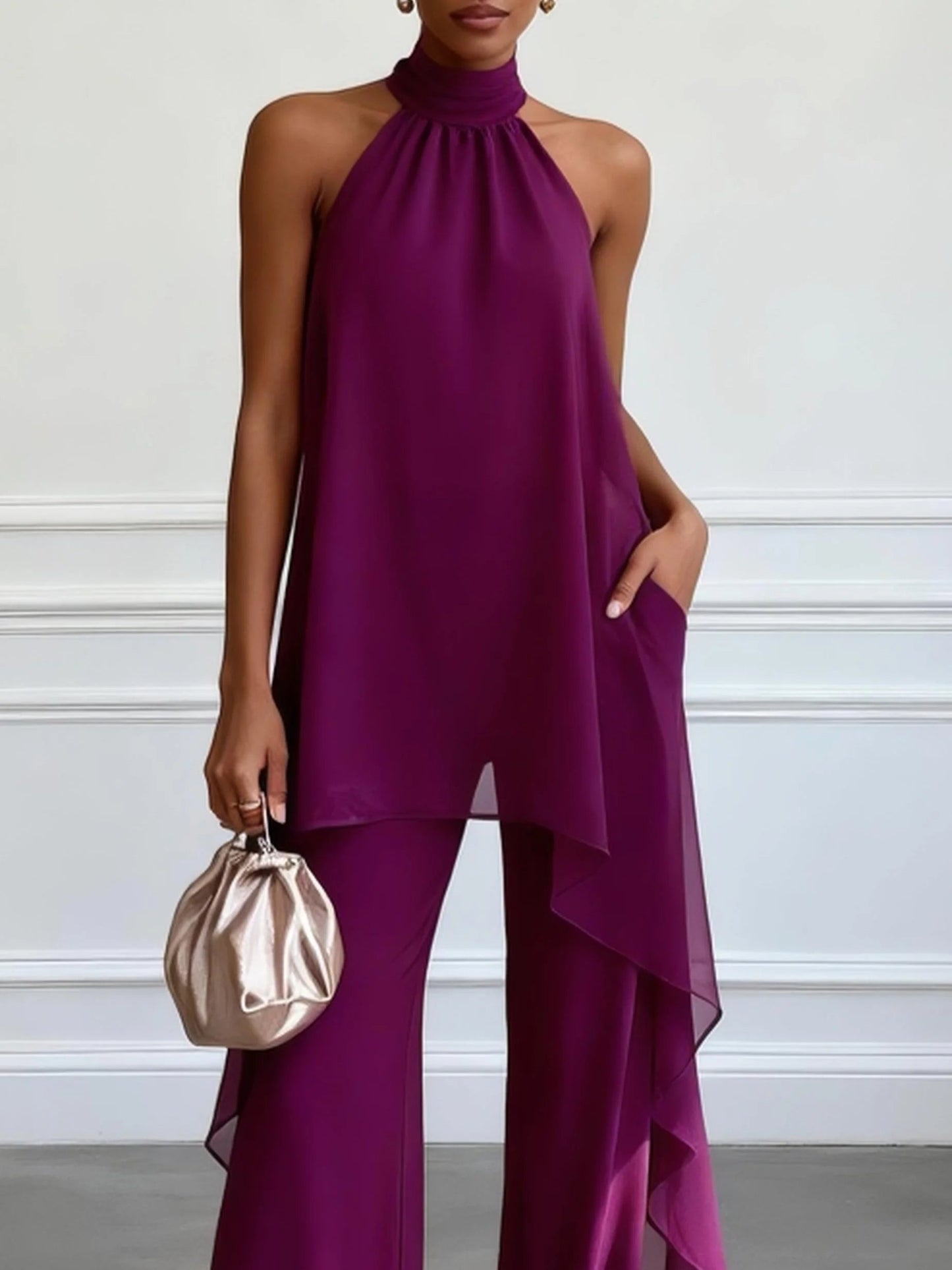 MARTINA SOLER | ELEGANTE CONJUNTO HALTER PARA MUJER