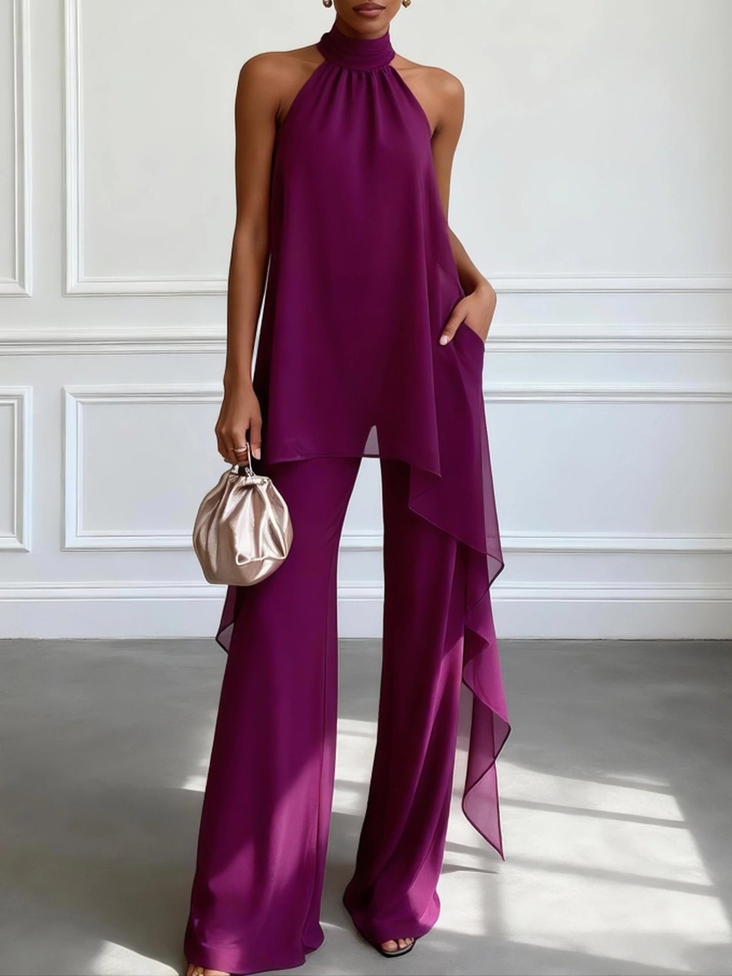 MARTINA SOLER | ELEGANTE CONJUNTO HALTER PARA MUJER