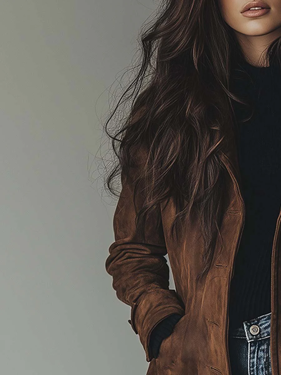 Gabardina vintage de ante
