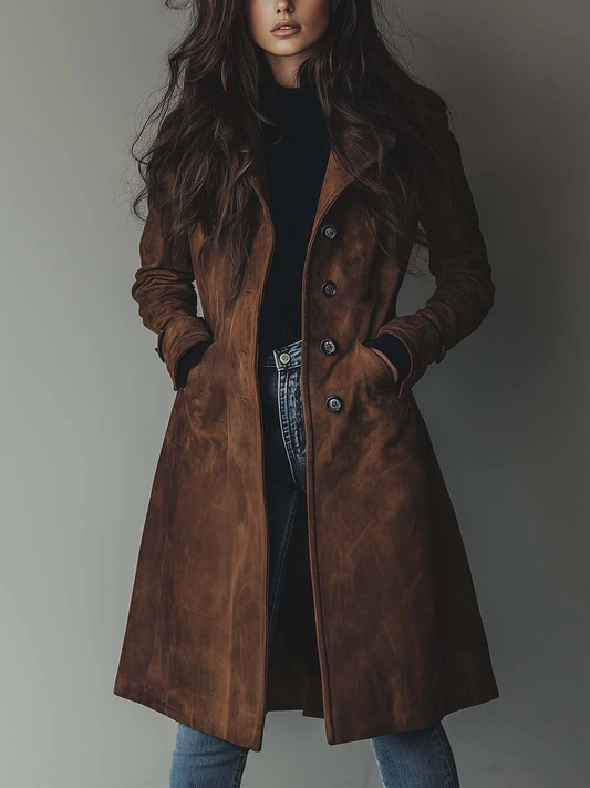 Gabardina vintage de ante