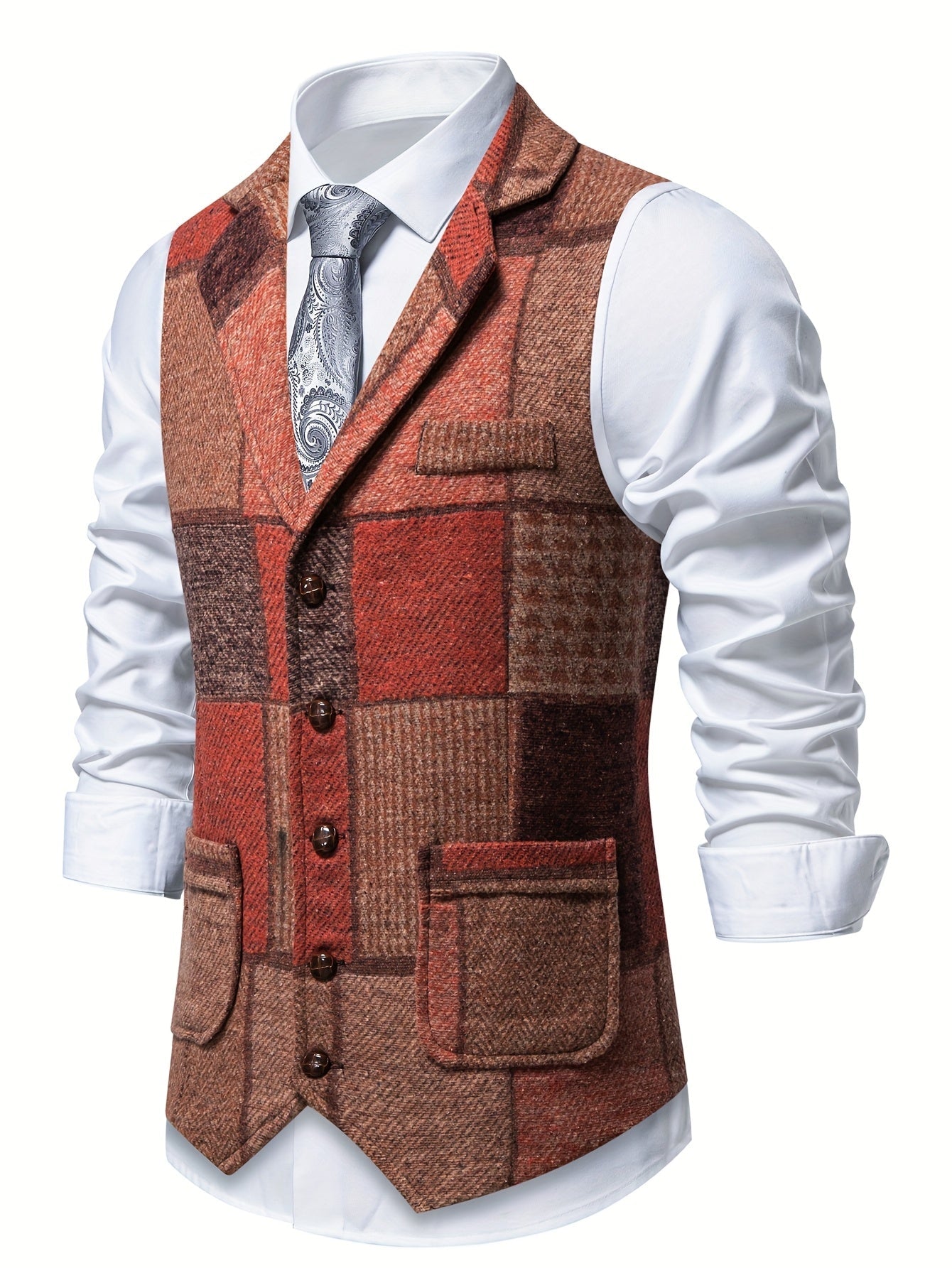 Sommerfeld | Chaleco de tweed con diseño en espiga para hombre