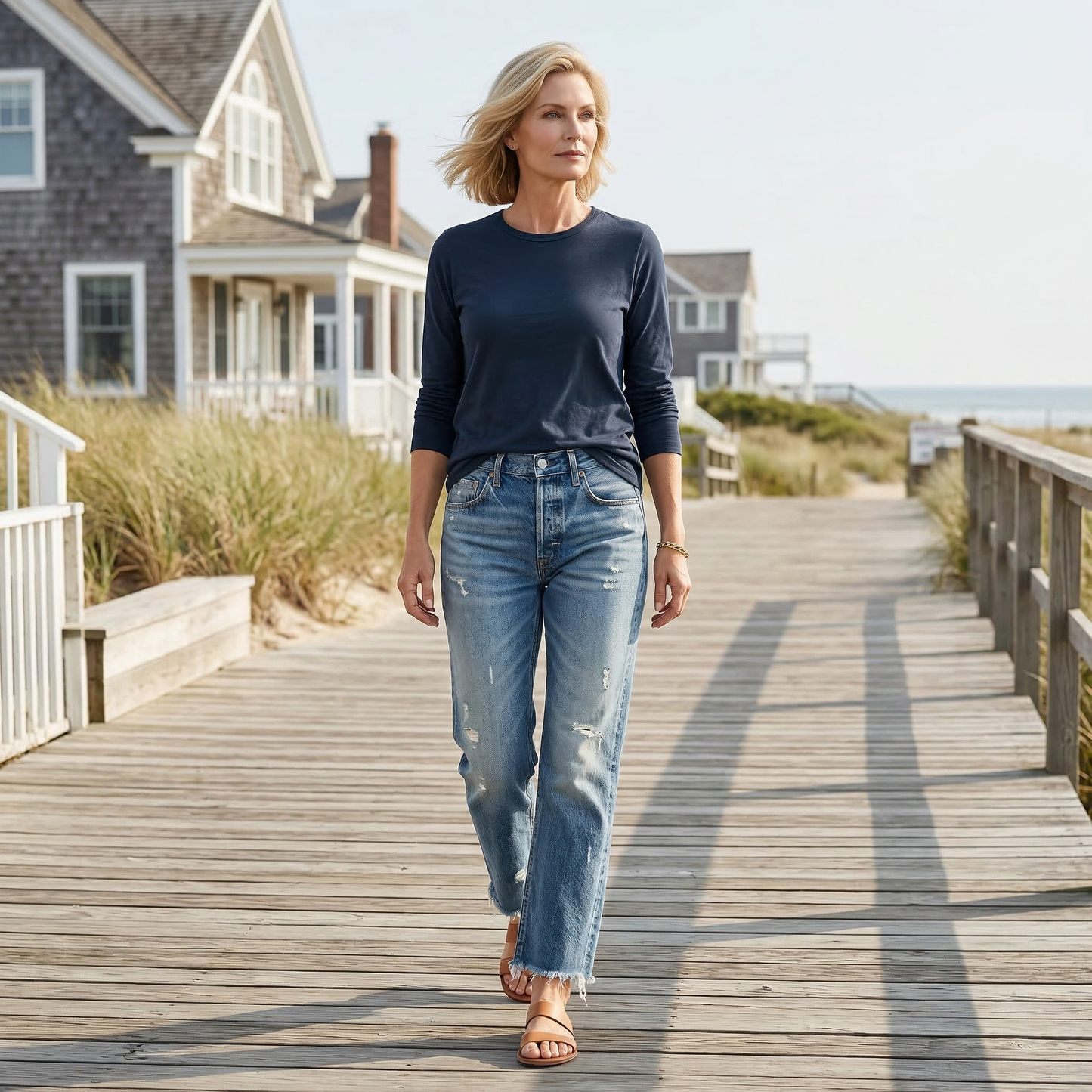 Vaqueros retro rectos y cropped para mujer