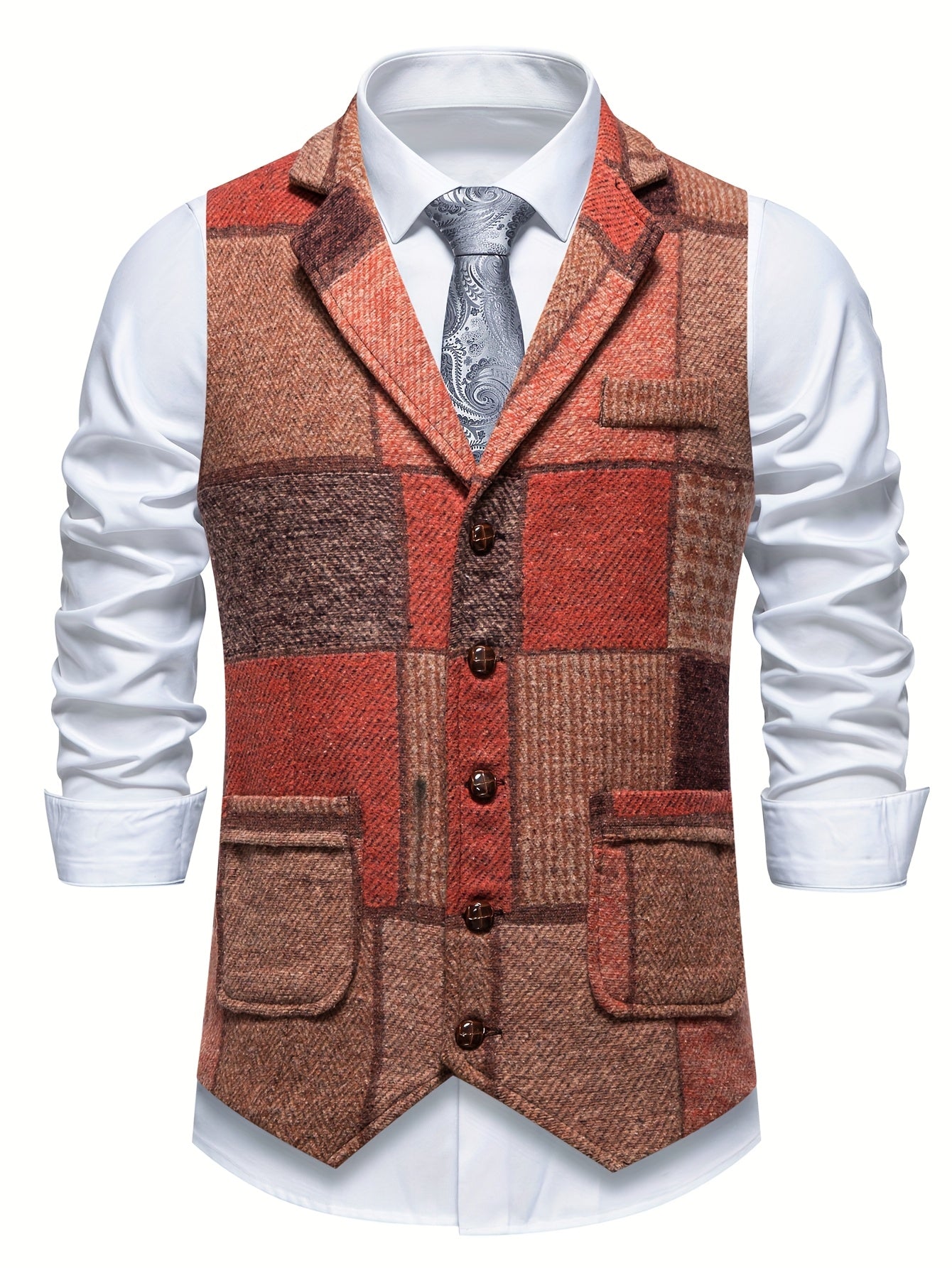 Sommerfeld | Chaleco de tweed con diseño en espiga para hombre