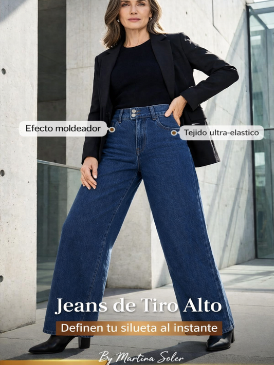 📢📢¡50 % de descuento! ⏰Vaqueros de mujer de cintura alta y pierna ancha