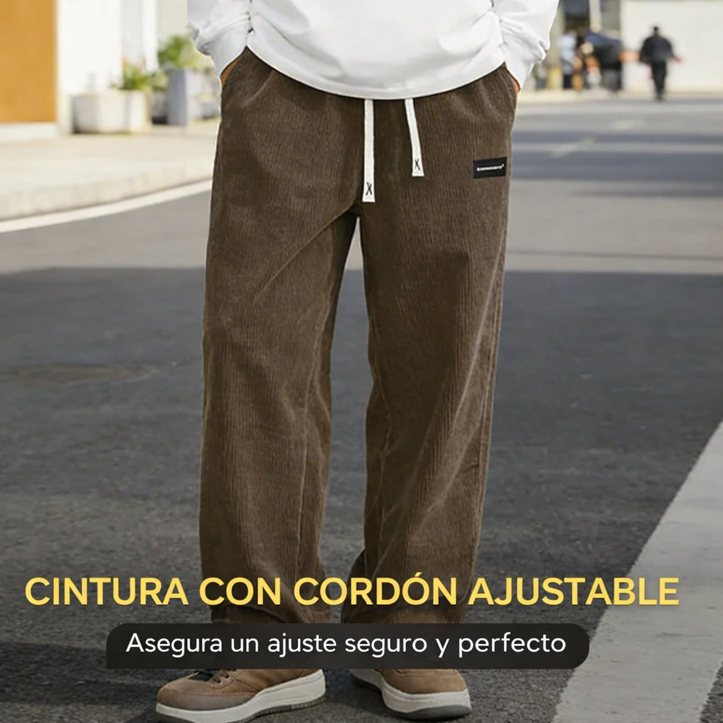 📢📢¡60 % de descuento! ⏰Pantalones holgados con cordón y bolsillos para hombre