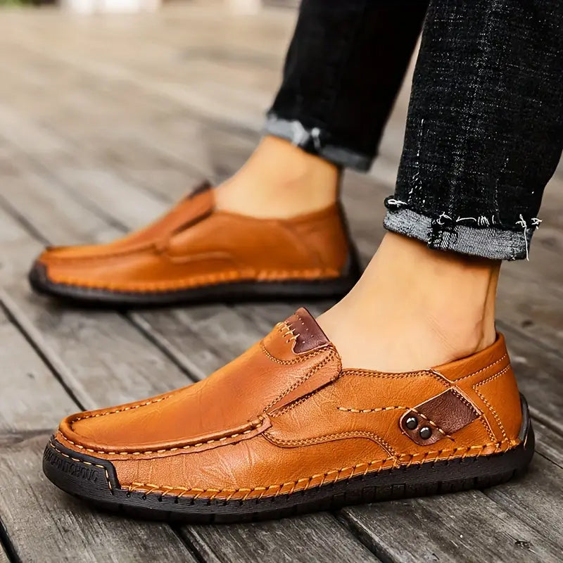 🔥Piel de becerro transpirable🔥Zapatos clásicos y cómodos de piel para hombre👞