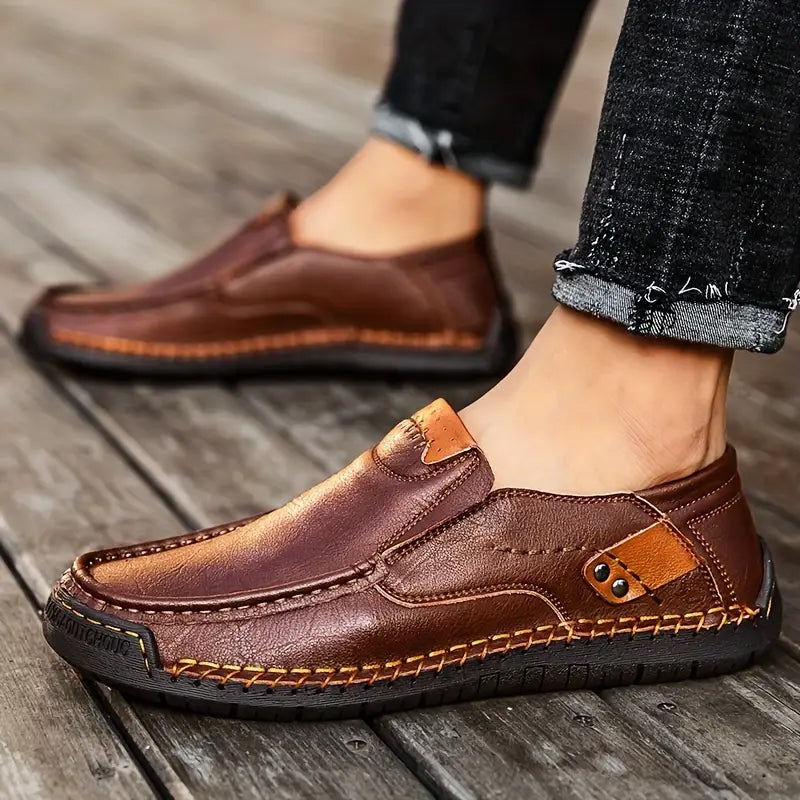 🔥Piel de becerro transpirable🔥Zapatos clásicos y cómodos de piel para hombre👞
