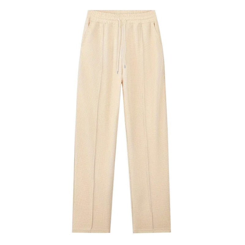 🏃👖Conjunto para hombre compuesto por sudadera con tejido de punto gofrado y pantalón de pierna recta.