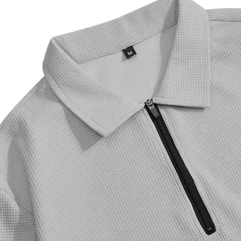 🏃👖Conjunto para hombre compuesto por sudadera con tejido de punto gofrado y pantalón de pierna recta.