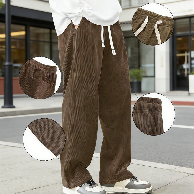 📢📢¡60 % de descuento! ⏰Pantalones holgados con cordón y bolsillos para hombre