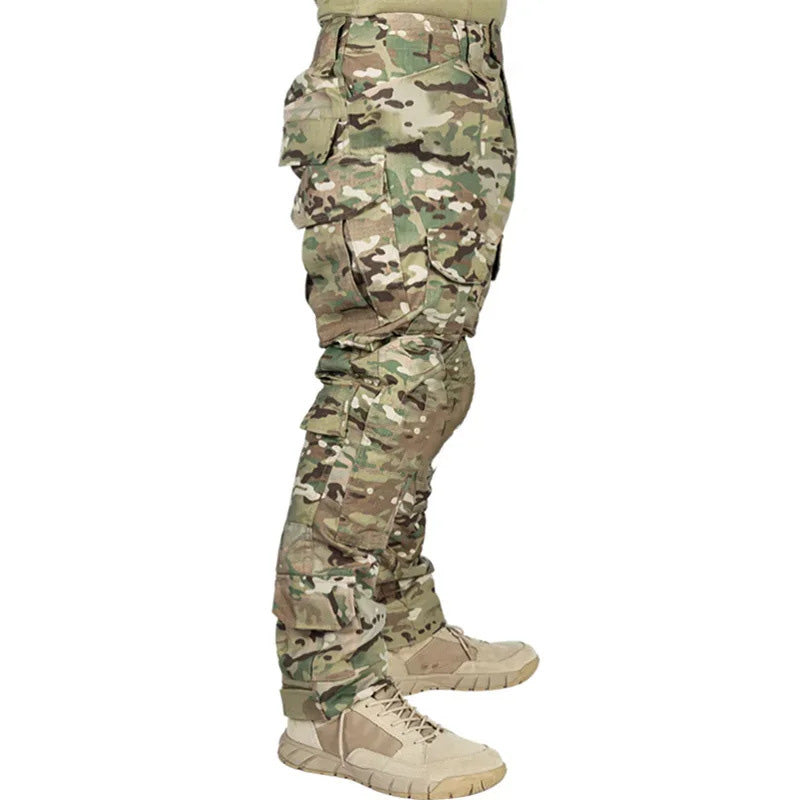 👖👖Pantalones cargo tácticos para hombre con rodilleras integradas: diseñados para ofrecer movilidad, durabilidad y almacenamiento apto para misiones.