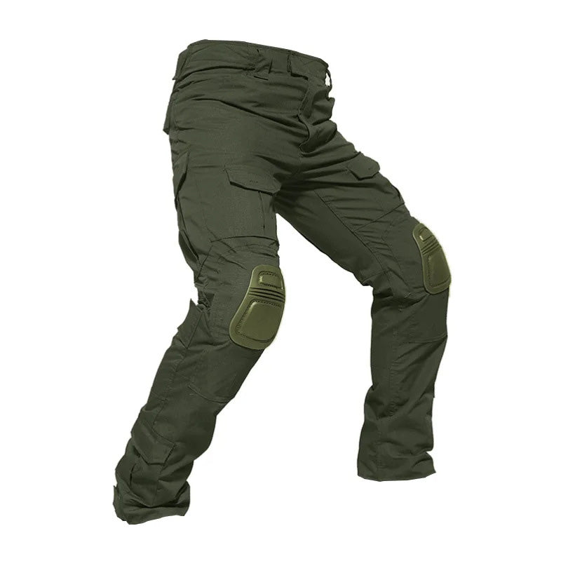 👖👖Pantalones cargo tácticos para hombre con rodilleras integradas: diseñados para ofrecer movilidad, durabilidad y almacenamiento apto para misiones.