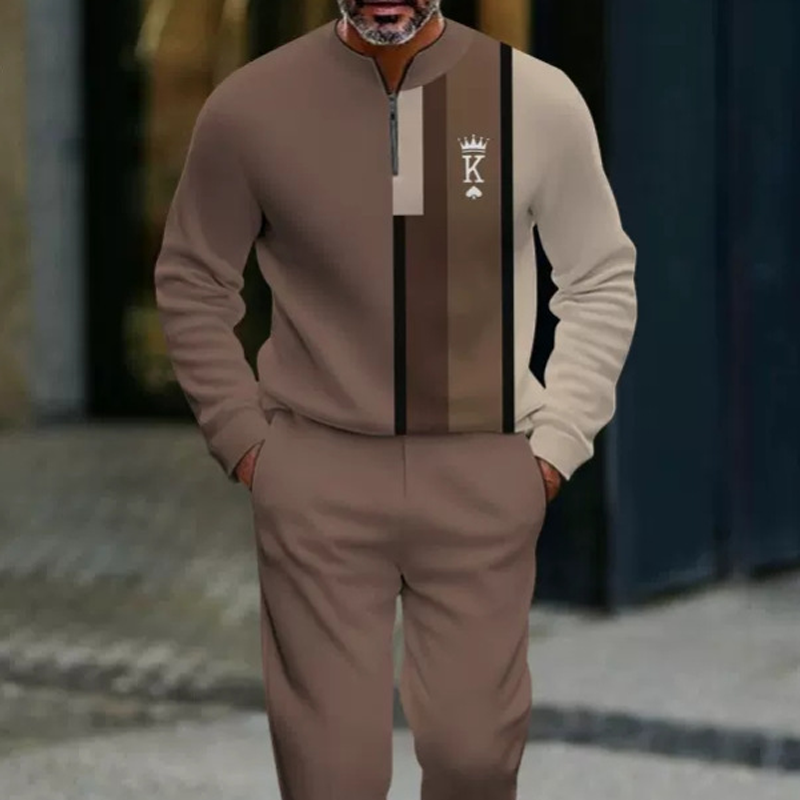 Conjunto para hombre con estampado gráfico: jersey y pantalón