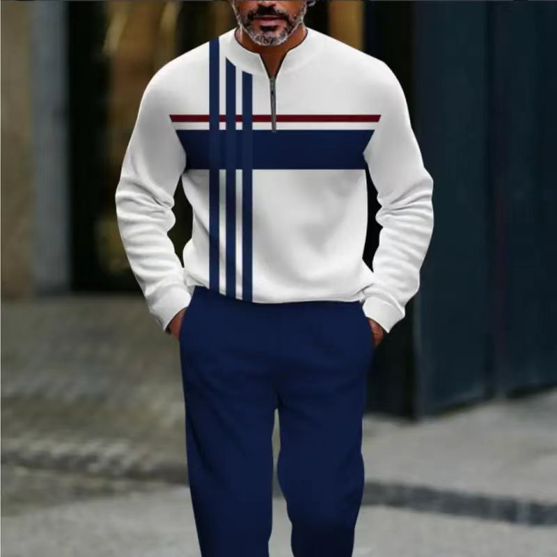 Conjunto para hombre con estampado gráfico: jersey y pantalón