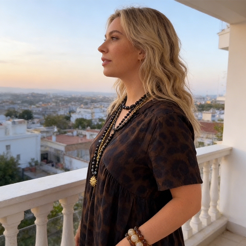 Vestido largo de mujer con cuello en V y estampado de leopardo📦Envío gratuito🔥